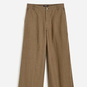Madewell The Zoe Relaxed Wide Pant in 100% Linen